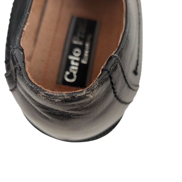 Carlo Pradi Executive Black Lace Up Dress Shoes Stabilizer Technology Men 10.5 M